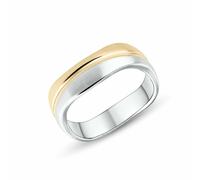 Anello onda uomo Anellissimo in acciaio 316L con zircone