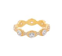 Anello Oro 9Kt, Anello con La Pietra Moissanite Girare Oro Giallo 375 per Matrimonio Promessa Misura 27