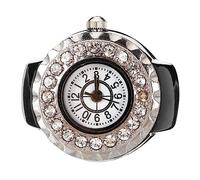Anello Orologio da dito Anelli per le Donne Strass Finger Cristallo Piccolo Orologio Decor Orologi Moda per le Donne Orologio Anello Uomo Anello Dito Glitter Oro Miss Gioielli
