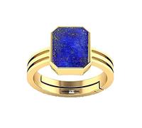 Anello Panchdhatu placcato oro regolabile con lapislazzuli Lajwart Lajwart Rashi Ratna Pathar da 11,00 ratti / 10,00 carati, regolabile, per uomini e donne - B09KN19SSS