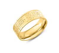 Anello Pater Noster dorato gold uomo donna Anellissimo acciaio 316L