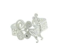 Anello Pavoncella Sarda Argento Filigrana Fascia Aperta Simbolo Sardegna