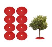 Anello per Alberi 8pz 28.3\" Protettore Rotondo Anti-Erba Barriera, Rosso