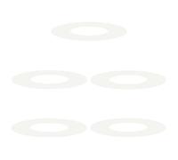 Anello per albero in acciaio, 5 pezzi, bianco, diametro 30/60 cm, per anelli piani, design sottile per giardino e terrazza, protegge le radici e migliora l'estetica del paesaggio