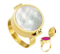 Anello per balsamo per labbra - Anello per rossetto aperto Mini medaglione multifunzionale | Anelo per riporre il balsamo per le labbra | Per viaggi, riunioni, pendolarismo invernale, università