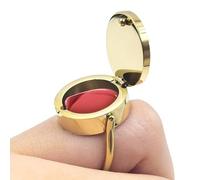 Anello per balsamo per le labbra - Custodia per cosmetici montata sul, elegante accessorio idratante | Custodia lucida ricaricabile, supporto portatile per bellezza, design regolabile in stile gi