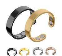 Anello per emicrania, anello vitale per emicranie, anello magnetico regolabile per agopressione, anello per emicrania in acciaio inossidabile per uomini e donne (2pcs B)