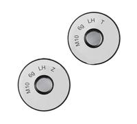anello per filettature esterne ad alta precisione, Calibro ad anello filettato M2-M30 Filettatura sinistra Go No-Go 55 gradi Cuscinetto in acciaio Confezione da 2(M12 Lh)