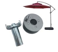 Anello per foro dell'ombrello, ricambio per manicotto stabilizzatore di base, coperchio e accessori per manicotto di base, adattatore per palo per spiaggia, bar,