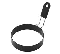 Anello per frittata, in acciaio inox, con manico in silicone, anelli per uova per friggere, anelli per uova e cottura rotondi, per colazione, pancake, uova fritte, frittate, panini