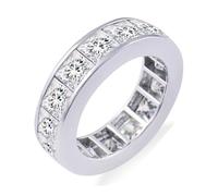 Anello per gioielli, anello per l'eternità con moissanite, regalo per il 18 compleanno, ragazza, 57 (18,1), Moissanite