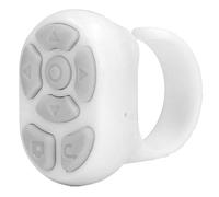Anello per Girare le Pagine con Telecomando con Doppia modalità, Supporto per Telefono Cellulare, Batteria di Grande capacità per il Romanzo Mobile Selfie Video Watch (Bianco)