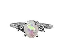 Anello per Il Sesso Squisiti anelli d'argento da donna con taglio ovale, gioielli con diamanti, regali di compleanno, anelli per feste di Cuocere Gli Anelli per Gli Uomini per Il Sesso (F, One Size)