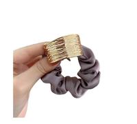 Anello per intestino grande in metallo satinato, elastici per capelli da donna, elastici per capelli, per coda di cavallo, accessori per capelli (divano doppio 2)