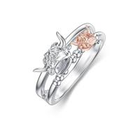 Anello per la festa della mamma, realizzato a mano, in argento, a forma di animale, per nonna, moglie, sorella, compleanno, San , festa, Refer to description, Rame, Non pietra preziosa