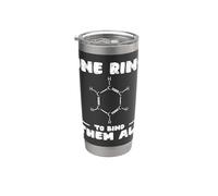 Anello per legarli tutto il legame della molecola dell'anello del benzene di chimica Bicchiere termico in acciaio inox doppia parete