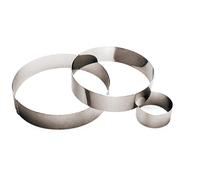 Anello per Mousse Acciaio Inox Ø da 6 a 26 cm Paderno | Torte Pasticceria