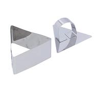 Anello per mousse Anelli per dessert Tagliatorte Strumento da forno in acciaio inossidabile per creare antipasti Insalate modellate Torte Mousse e dessert Argento 4 cm 1 pezzo (Triangolo)
