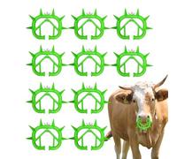 Anello per naso vaccino - 10 pezzi di vitello per svezzare il bestiame, anello per naso riutilizzabile per l'allenamento del polpaccio, gestione del bestiame, azienda agricola domestica, uso ranchnung