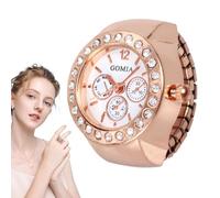 Anello per orologio da dito, orologio vintage, anello rotondo analogico per una visualizzazione accurata, anello per orologio per uomini e donne