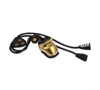 Anello per pollice in ottone rivestito in pelle progettato per la caccia con l'arco con integrazione della corda elastica per la stabilità del pollice (nero)