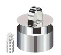 Anello per torta in acciaio inossidabile: stampo per pasticceria rotondo per mousse, cerchio per stampini da forno, modellatore per dessert a strati | Strumento professionale da forno per budino