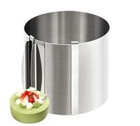 Anello per torta in acciaio inox - 20 cm alto per la cottura | dolce regolabile, a strato d'argento, accessorio da forno per torte, dolci, dolciumi, per uomini e donne, lavastoviglie