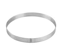 Anello per torta tortina torta di cottura forato anello in acciaio inox mousse resistente al calore stampi fai da te cerchio Cutter 2 pezzi 20 cm
