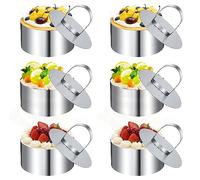 Anello per Torte, 6 Pezzi Coppa Pasta, Acciaio Inossidabile Coppapasta Tondi, Riutilizzabile Coppapasta, Coppa Pasta per Pasta Adatto per Cucina Ristorante Pasticceria Caffetteria