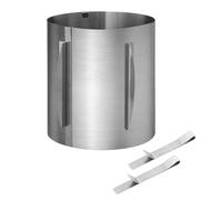 Anello per torte,anello per torte regolabile in acciaio inossidabile con due clip di fissaggio. Lo stampo torta è alto 20 cm e può essere regolato telescopicamente tra 16 e 30 CM, con scala