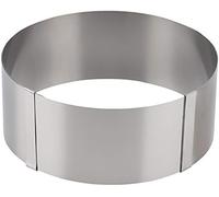 Anello per torte APS, anello di cottura regolabile in continuo, anello per torte in acciaio inossidabile, aiuto in cucina per la cottura, anello per torte con diametro Ø 16,5-32 cm, altezza 7 cm