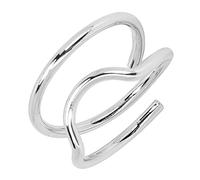 Anello per unghie per dito indice, anello copricapo per unghie classico facile da indossare Rame elettrolitico vintage per uso quotidiano per ragazze per donne(3046 Platino)