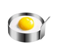 Anello per uova - Stampo da cucina rotondo in acciaio inossidabile da 4 pollici per uova e omelette dalla forma perfetta, design antiaderente durevole con manici resistenti al calore, modellatore
