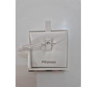 ANELLO PG GIOIELLI Solitario ACQUAMARINA E DIAMANTI Oro Bianco 18 Kt 750% Ovale