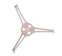 Anello piatto girevole per microonde in PPC resistente al calore, diametro 24,5 cm, design stabile a tre ruote per un riscaldamento uniforme, ricambio marrone chiaro per accessori da cucina