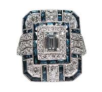 Anello pieno a forma di pera gioielli proposta di compleanno anello di fidanzamento anello di vitalità, 9, Metallo, Nessuna pietra preziosa