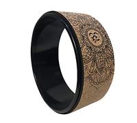 anello pilates， Ruota fitness in sughero naturale cava for migliorare le flessioni della schiena, stretching, cerchio Pilates, accessori for yoga all'aperto(Black)