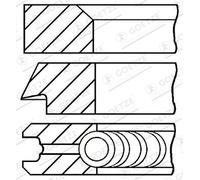 Goetze Set di anelli per pistoni 08-427700-00 per Ford Jaguar Peugeot Citroën