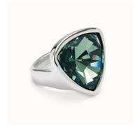 Anello placcato argento Sterling di forma triangolare grande