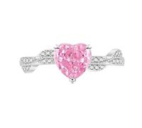 Anello Pollice Donna, Anello D'Amore A Forma Di Cuore Per Donna, Anello Di Fidanzamento Promessa, Anello Nuziale Con Pietre Preziose Per Lei, Zaffiro, Smeraldo, Ametista, Rubino, Anello Con Diamanti