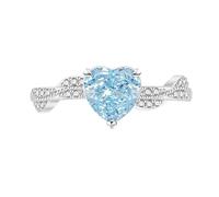 Anello Pollice Donna, Anello D'Amore A Forma Di Cuore Per Donna, Anello Di Fidanzamento Promessa, Anello Nuziale Con Pietre Preziose Per Lei, Zaffiro, Smeraldo, Ametista, Rubino, Anello Con Diamanti