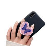 Anello porta cellulare a forma di farfalla, girevole a 360 e ribaltabile a 180 per una presa sicura e una maggiore portata (1 pezzo, rosa)