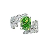 Anello portachiavi gioielli donna 925 Sterling Silver Lab Crafted Green Promise Ring Anniversary Ring Espositore Gioielli Anelli, B, Copper, Nessuna pietra preziosa