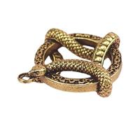 Anello portafortuna per l'anno del serpente - Design ad anello con ciondolo a forma di serpente, portachiavi a serpente | ciondolo per borsa, portachiavi gotico, accessori gotici, ciondolo portachiavi