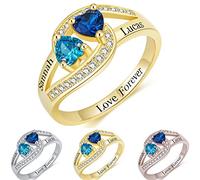 Anello portafortuna personalizzato in argento sterling 925 con anello con incisione personalizzata per matrimonio, famiglia, festa della mamma, compleanno, gioielli, regali per donne, nonna, mamma