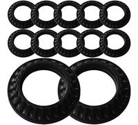 Anello Portalampada 50 per E26 Bloccaggio Pezzi Nero | Nylon, Ricambio per Portalampade a Vite, Finitura Curata, Confezione da 50