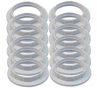 Anello Portalampada E27 Bianco in Pet, 50 Pezzi per Lampada | Diametro 3, 81cm per Portalampade E27, Compatibile Alcuni E26, Anello di Fissaggio Stabile