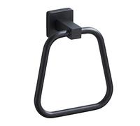 Anello portasciugamani nero opaco per bagno, cucina, bagno, porta asciugamani da parete, in acciaio inox resistente