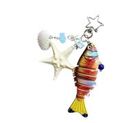 Anello portatile a forma di pesce, materiale facile da usare, decorazione pratica per gli amanti dei viaggi, フリーサイズ