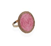 Anello portatovagliolo Versa Rosa Metallo Carta 5 x 4,5 x 5 cm